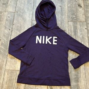 Nike womens hoodie cowl neck purple sweater size xs